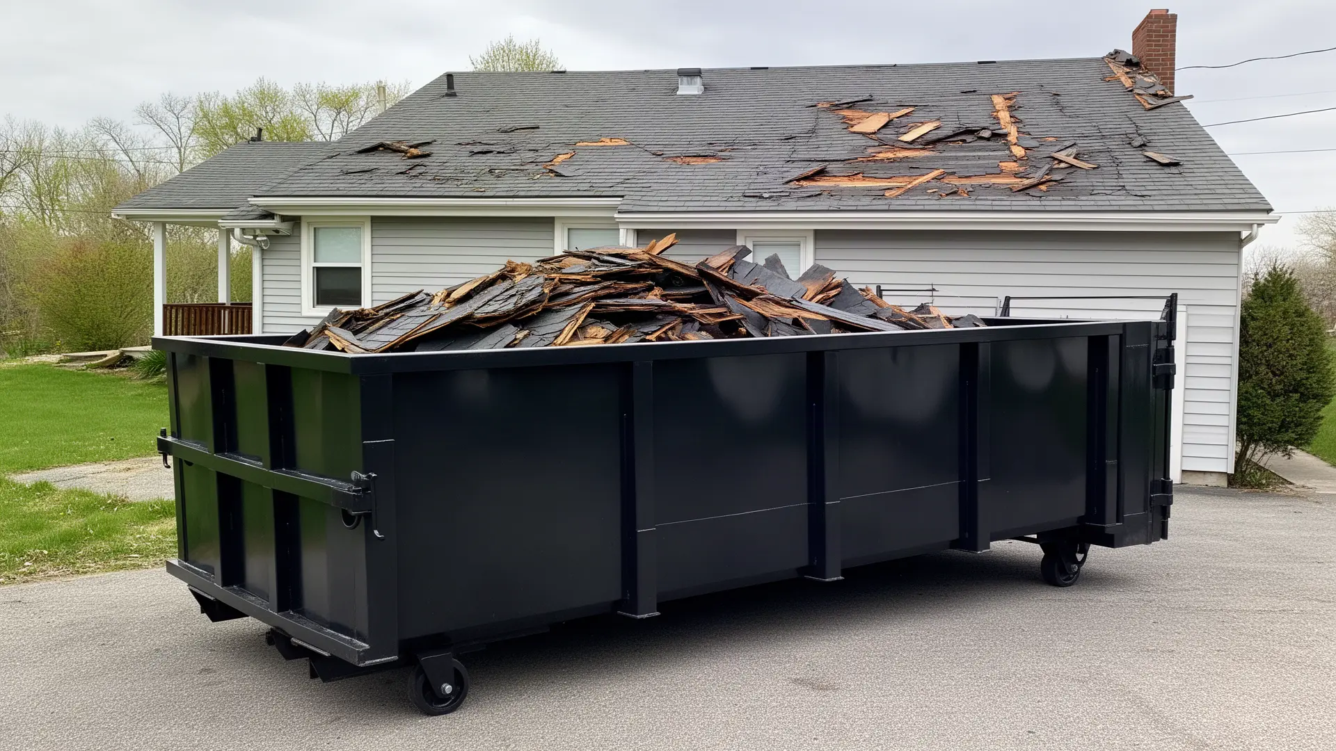 Roll-off dumpster from Stenmore Lake Dumpster Rental in Lincoln, NE
